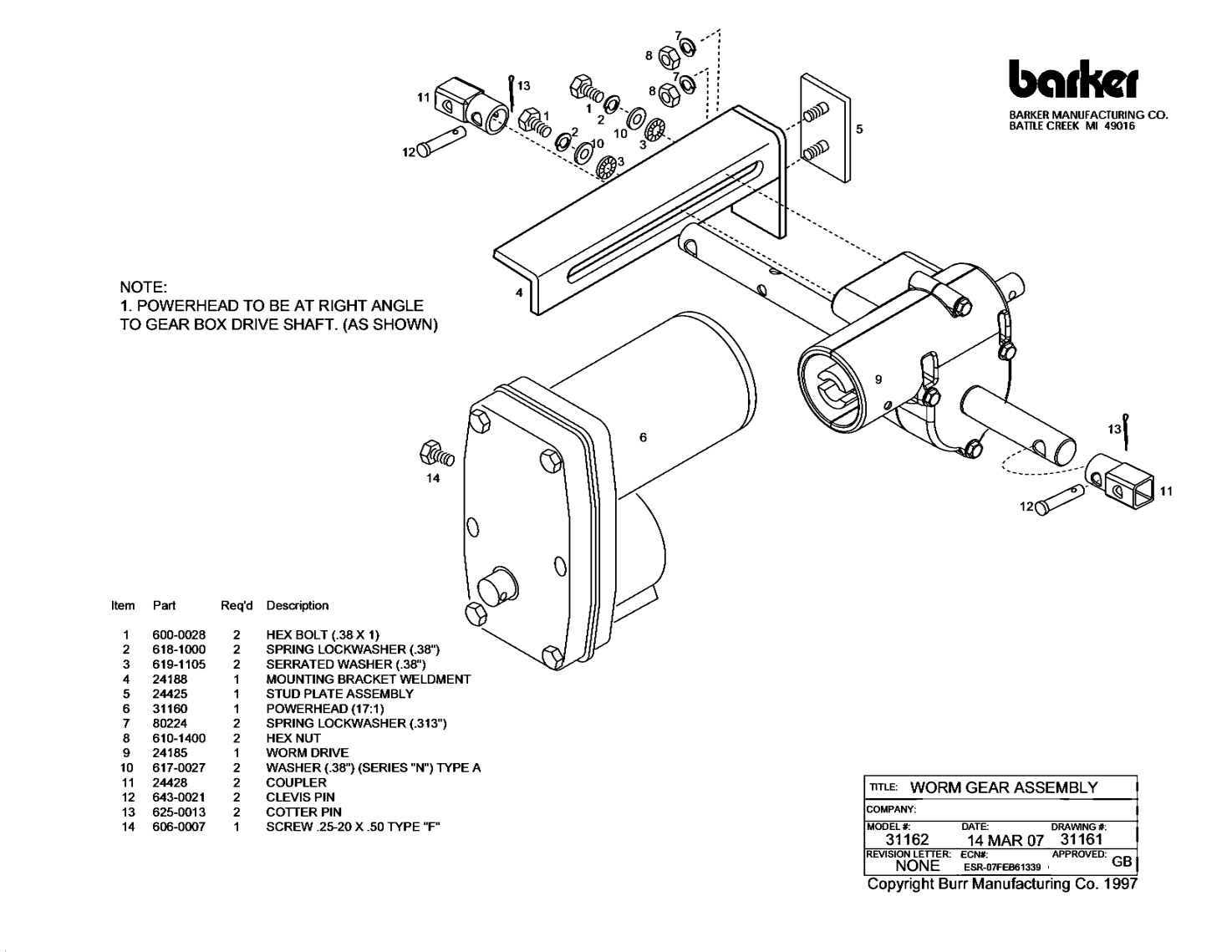 Parts Drawings H-H Braund